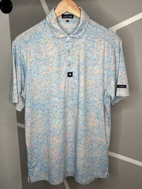 Bad Birdie Abstract AOP Golf Polo Men’s Small Performance Stretch
